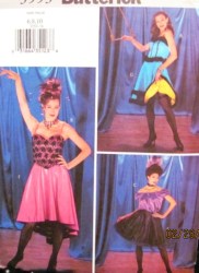 3553 Butterick CAN CAN,  MOULIN ROUGE SASSY DANCER COSTUME PATTERN 6-22 CHOICE 3 SIZES ADULT
